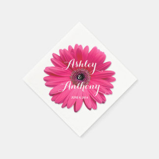 Guardanapo De Papel Casamento Personalizado de Gerbera Gerber Daisy Ro