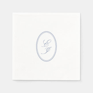 Guardanapo De Papel Casamento Personalizado de Monograma de Script Ele