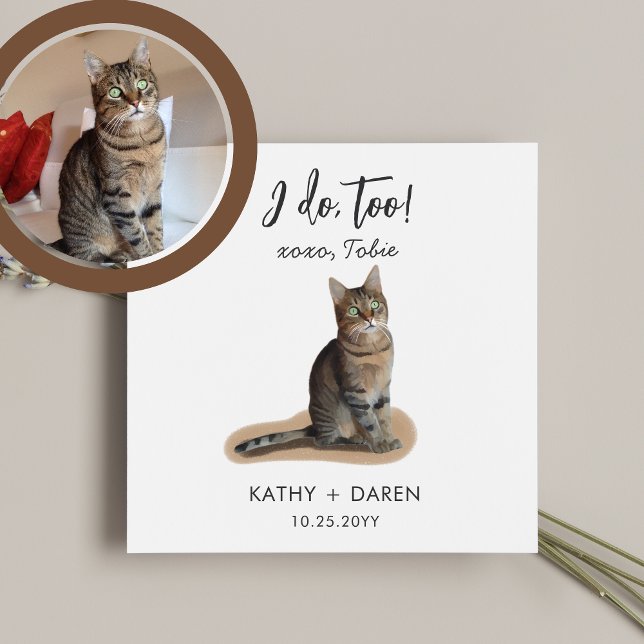 Guardanapo De Papel Casamento Personalizado de Trabalho de arte de Gat (Criador carregado)