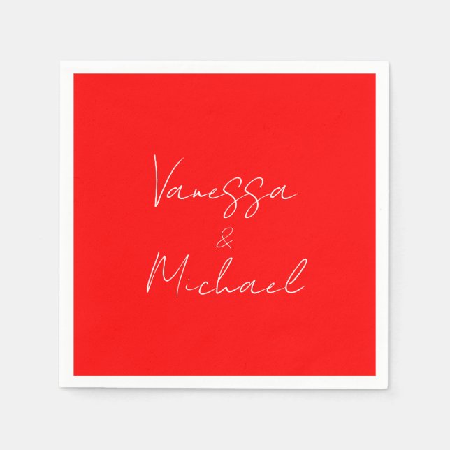 Guardanapo De Papel Casamento personalizado do nome da caligrafia prof (Frente)