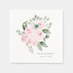 Guardanapo De Papel Casamento Personalizado Elegante Rosa Rosa Rosa Ro