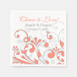 Guardanapo De Papel Casamento Personalizado Floral Personalizado Da Ci