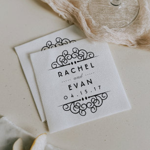 Guardanapo De Papel Casamento personalizado Flourish de Deco