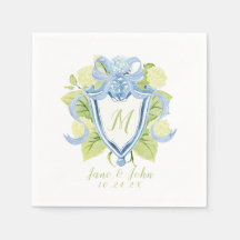 Casamento Personalizado Hydrangea Cocktail Napkins