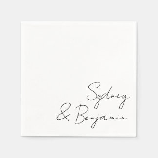 Guardanapo De Papel Casamento Personalizado Minimalista Moderno Simple