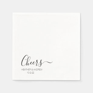 Guardanapo De Papel Casamento Personalizado Moderno Elegante Simples N