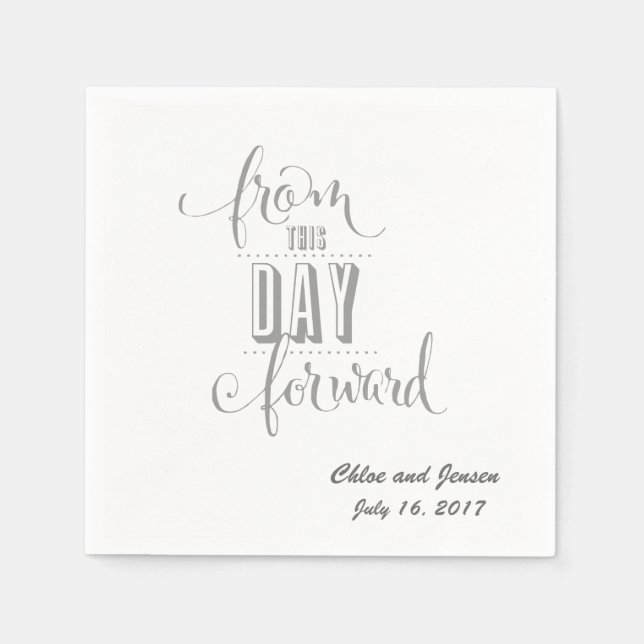 Guardanapo De Papel Casamento Personalizado Napkins (Frente)