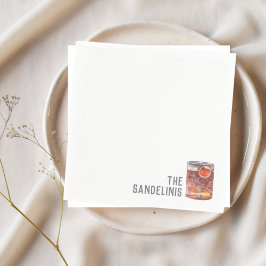 Guardanapo De Papel Casamento Personalizado Napkins Negroni Cocktail H