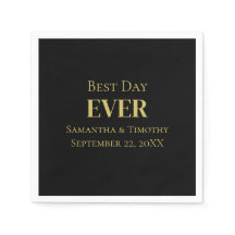 Casamento Personalizado Preto Dourado Melhor Dia J