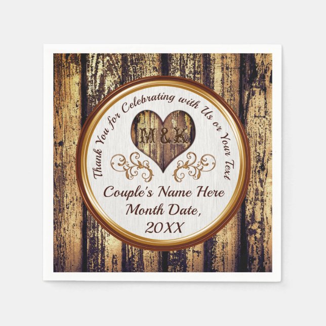 Guardanapo De Papel Casamento Personalizado Russo Monograma Napkins (Frente)