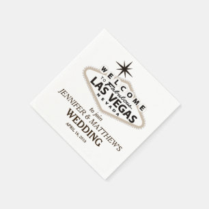 Guardanapo De Papel Casamento personalizado sinal de boas-vindas de