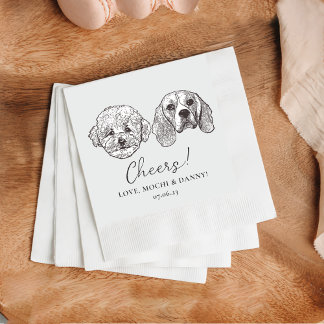 Guardanapo De Papel Casamento Personalizar Dois Coquetéis De Pet Napki