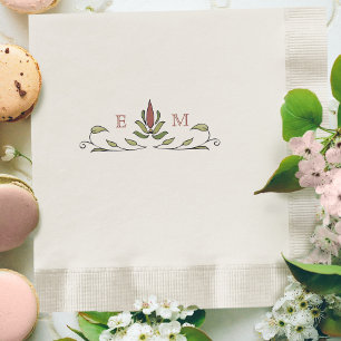 Guardanapo De Papel Casamento Personalizável do Monograma Vitoriano Ro
