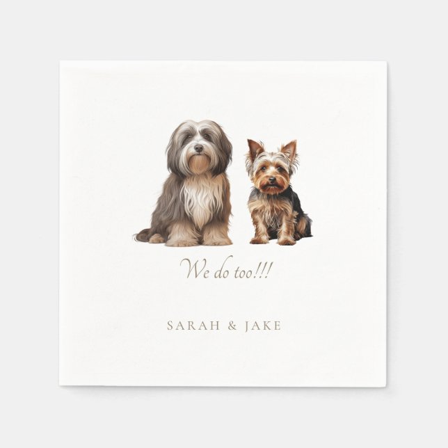 Guardanapo De Papel Casamento Pet de 2 Nápoles Personalizado (Frente)