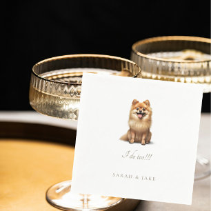 Guardanapo De Papel Casamento Pet Pomeraniano Personalizado