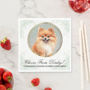 Guardanapo De Papel Casamento Pomeraniano Napkins com Cães Foto