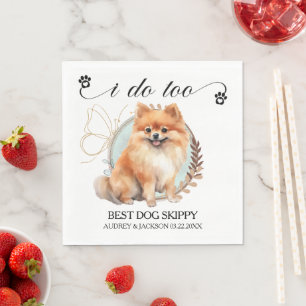Guardanapo De Papel Casamento Pomeraniano Napkins com Cães Foto