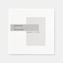 Guardanapo De Papel Casamento preto e branco moderno