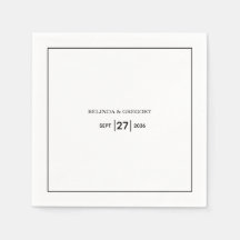 Casamento preto e branco simples minimalista