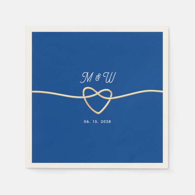 Guardanapo De Papel Casamento Real Azul (Frente)