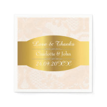 Casamento Real de Pastel Lace, Ouro Personalizado