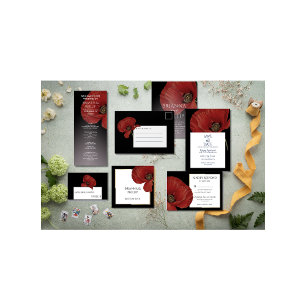 Guardanapo De Papel Casamento Red Poppy Melhor Dia Alguma Vez Floral N