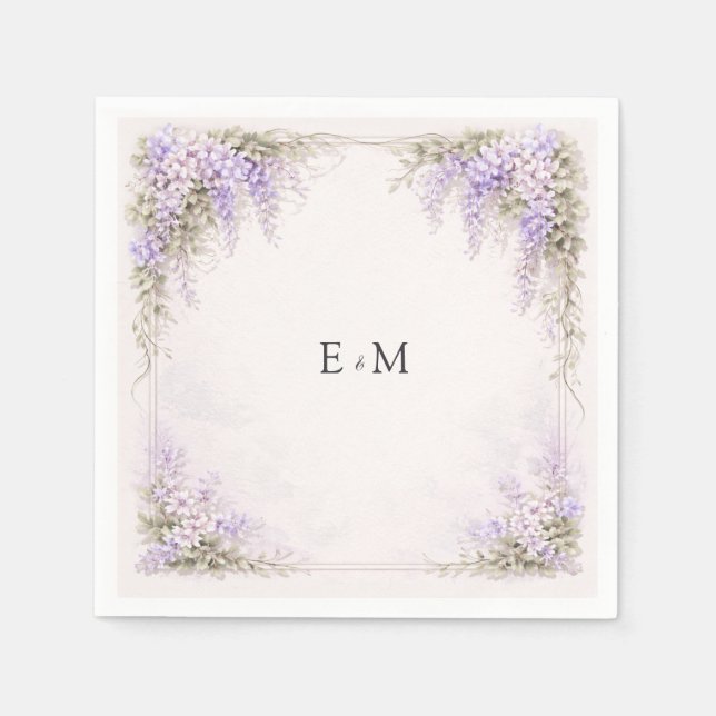 Guardanapo De Papel Casamento Regency Wisteria (Frente)