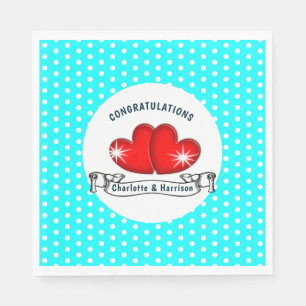 Guardanapo De Papel Casamento Retro Rockabilly Hearding