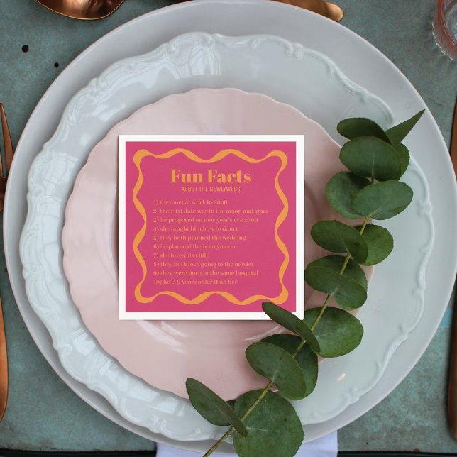 Guardanapo De Papel Casamento Retroativo de Coquette Curvy Ribbon (Criador carregado)