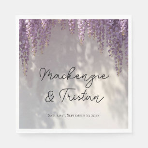 Guardanapo De Papel Casamento Romântico com Wisteria