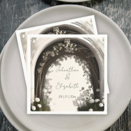 Guardanapo De Papel Casamento Romântico de Arca Botânica