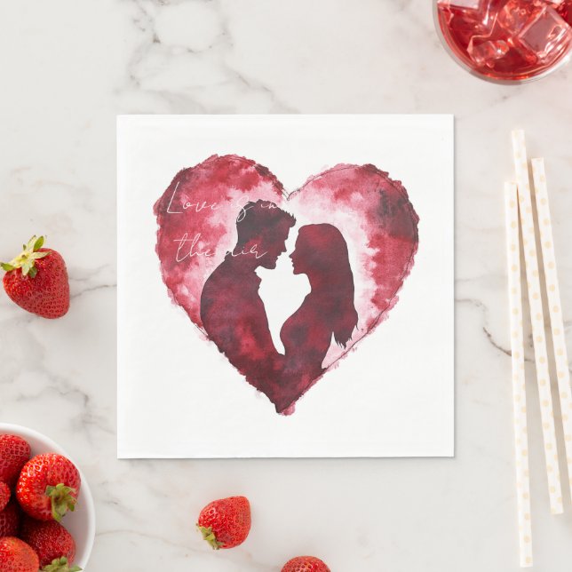 Guardanapo De Papel Casamento Romântico de Coração (Insitu)