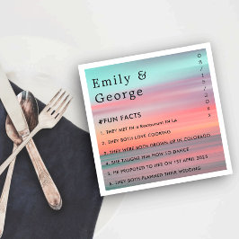 Guardanapo De Papel Casamento Romântico de Praia Sunset do Céu Azul El