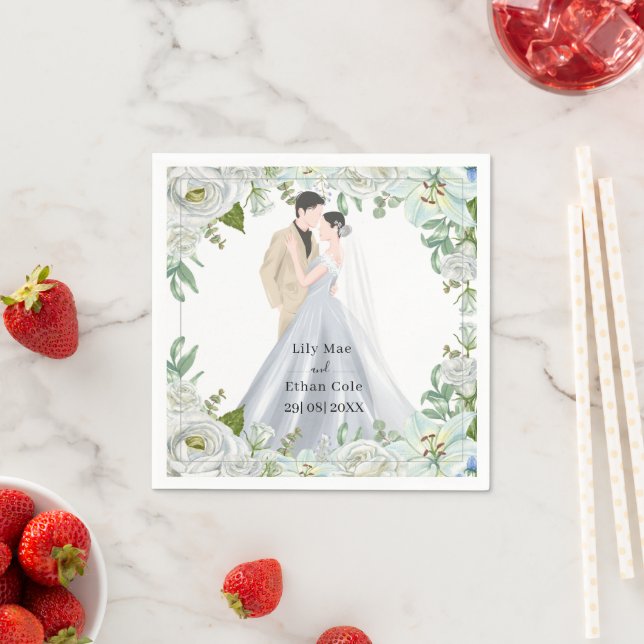 Guardanapo De Papel Casamento Romântico em Aquarela (Insitu)