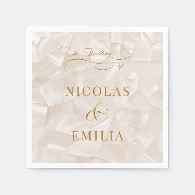 Guardanapo De Papel Casamento Romântico Simples Neutro (Frente)
