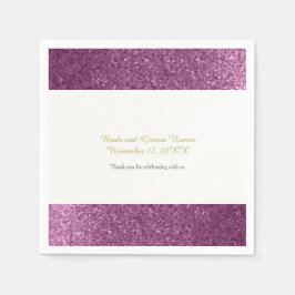 Guardanapo De Papel Casamento Roxo Brilho Falso