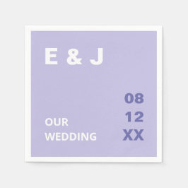 Guardanapo De Papel Casamento Roxo da Lavanda Moderna Napkins