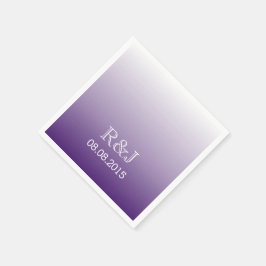 Guardanapo De Papel casamento roxo lilac ombre do verão romântico mode