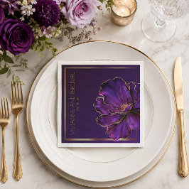 Guardanapo De Papel Casamento Roxo Violeta Luminoso Moderno