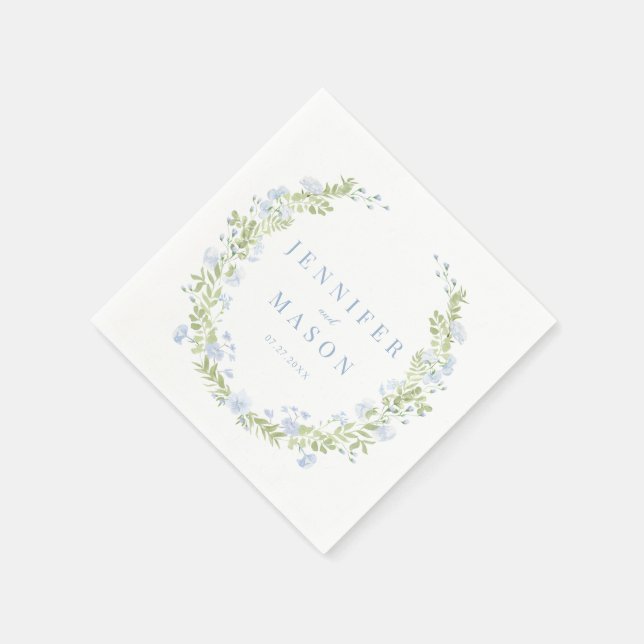 Guardanapo De Papel Casamento ruivo de primavera azul Papel Napkins (Canto)