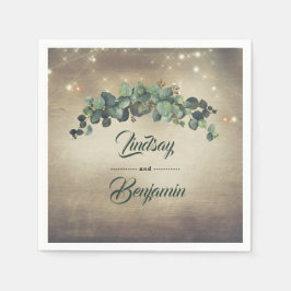 Guardanapo De Papel Casamento Russo Eucalyptus Greenery