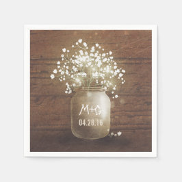 Guardanapo De Papel Casamento Russo Mason Jar Breath do Bebê