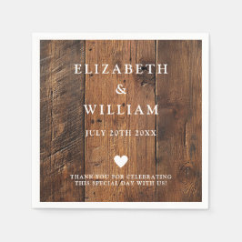Guardanapo De Papel Casamento Rustic Boho Barn Wood Western Country
