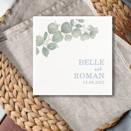 Guardanapo De Papel Casamento Rustic Boho Eucalyptus Foliage
