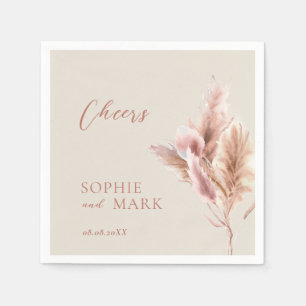 Guardanapo De Papel Casamento Rustic Boho Pampas Grass