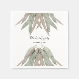 Guardanapo De Papel Casamento Rustic Eucalyptus Leaf