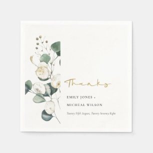Guardanapo De Papel Casamento Rustic Leafy Green Eucalyptus Foliage