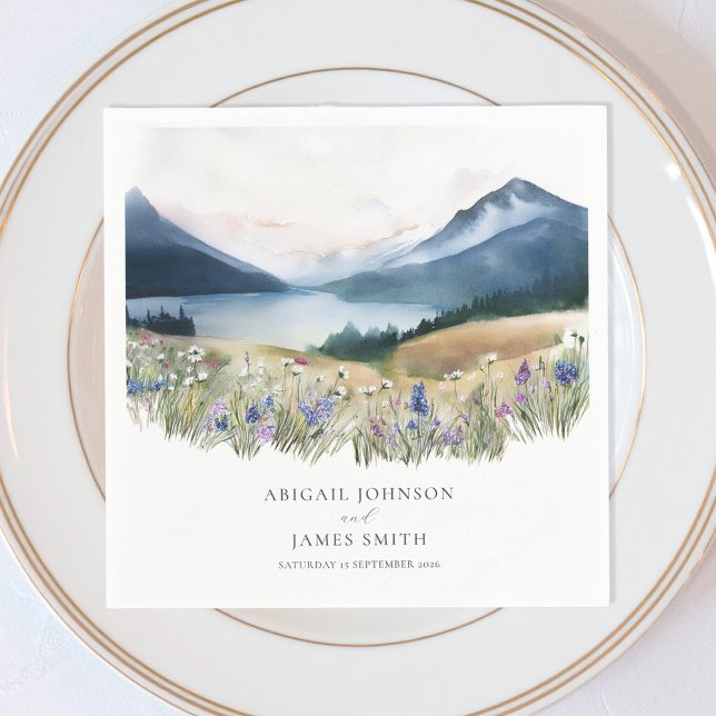 Guardanapo De Papel Casamento Rustic Mountain (Criador carregado)