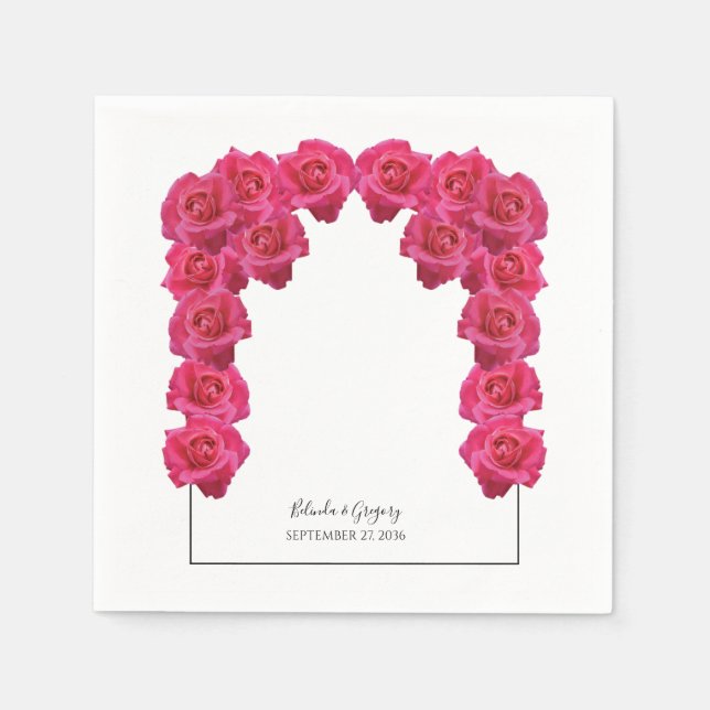 Guardanapo De Papel Casamento Rustic Pink Roses (Frente)