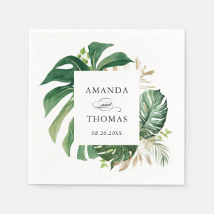 Guardanapo De Papel Casamento rústico das hortaliças das folhas de